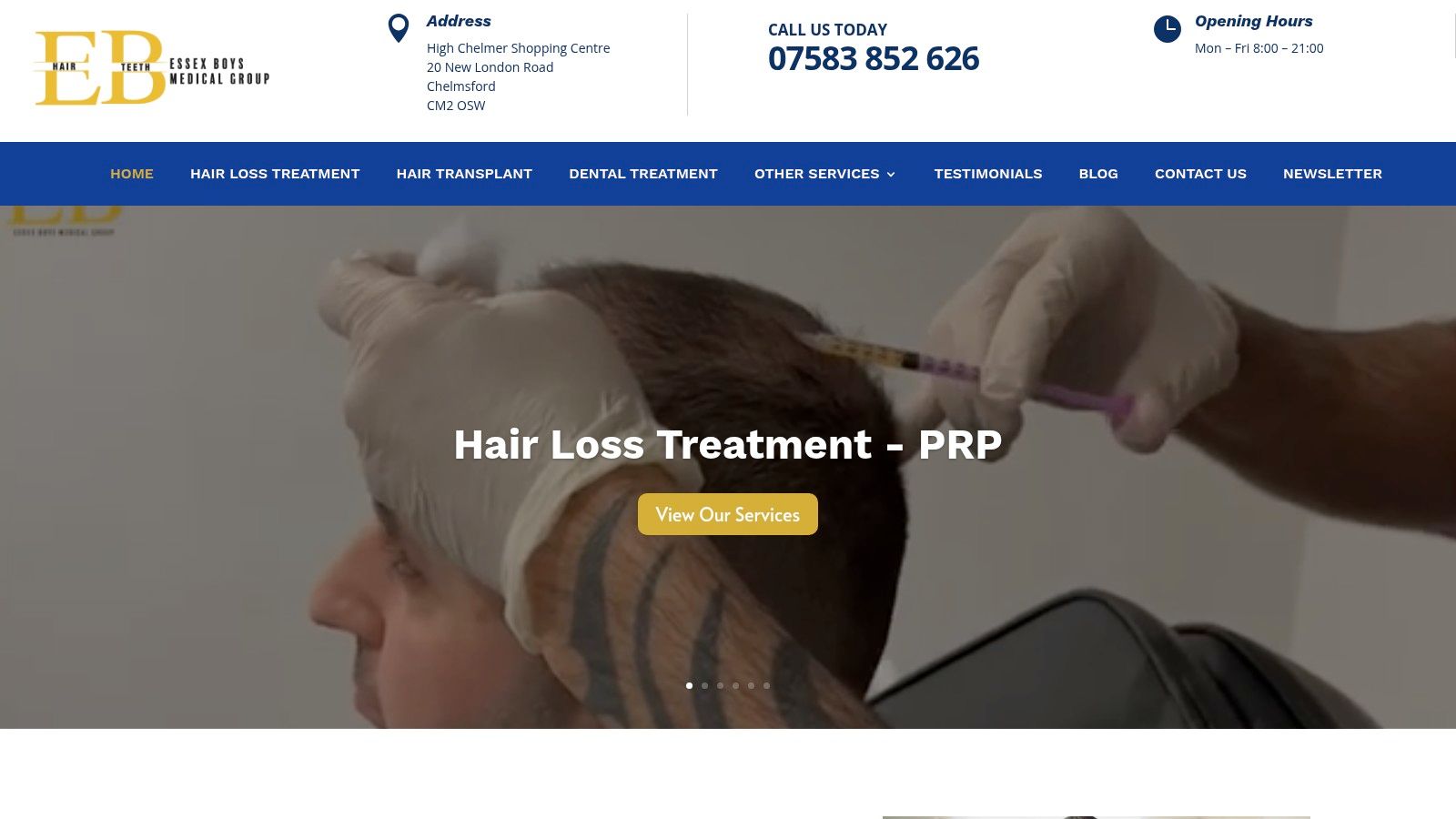 Screenshot from https://essexboysmedicalgroupuk.com/