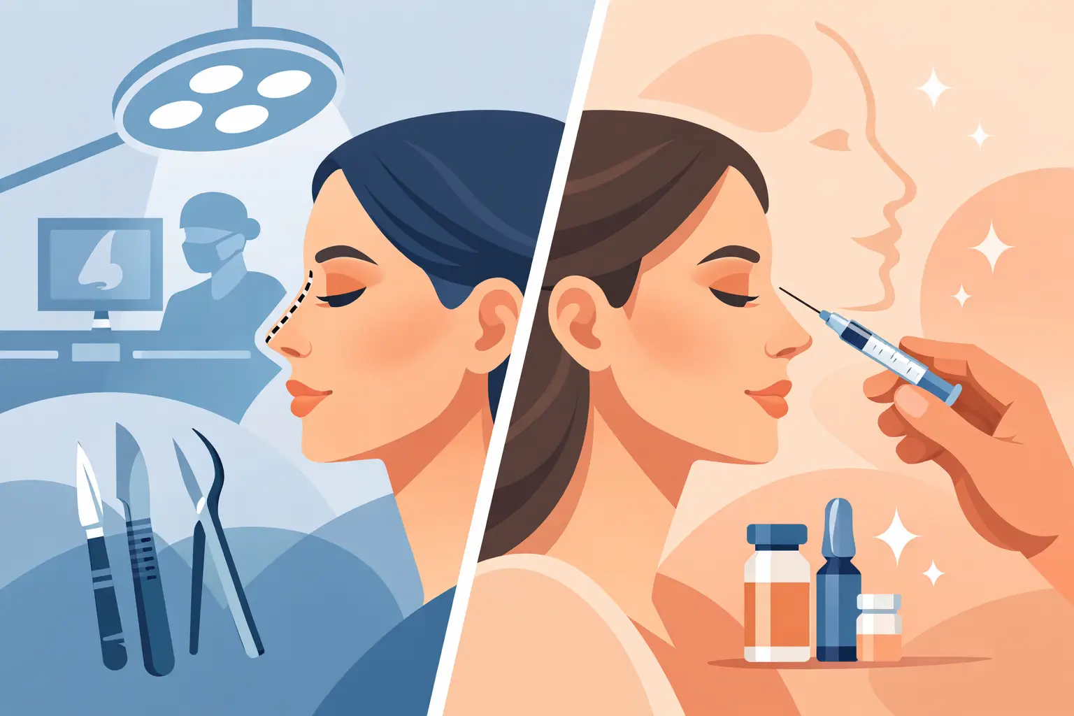 Rhinoplasty Versus Non Surgical Nosejob Explained